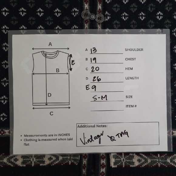 Vintage Knit Nordic Vest β No Tag (Estimated Size: Medium) - Picture 7 of 7